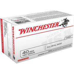 Winchester USA 40 S&W 165 Grain FMJ 100 Rd